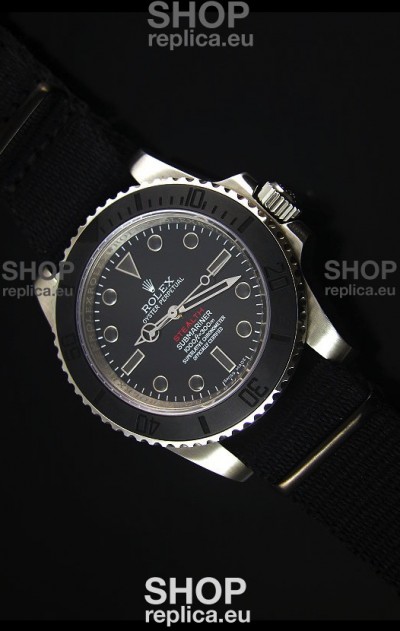 Rolex Submariner Stealth MK IV Stainless Steel Swiss Replica Watch Black Hour Markers