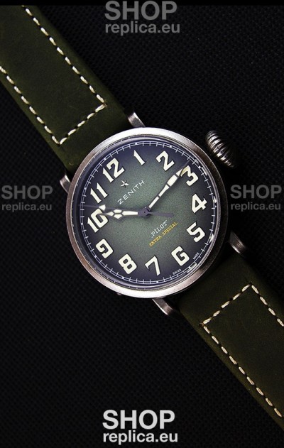 Zenith Pilot Type 20 Extra Special Green Dial Swiss Replica Watch 40MM