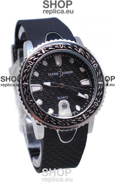 Ulysse Nardin Lady Diver Starry Night Replica Watch in Black Dial