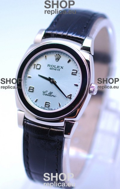 Rolex Cellini Cestello Ladies Swiss Replica Watch in Silver Dial